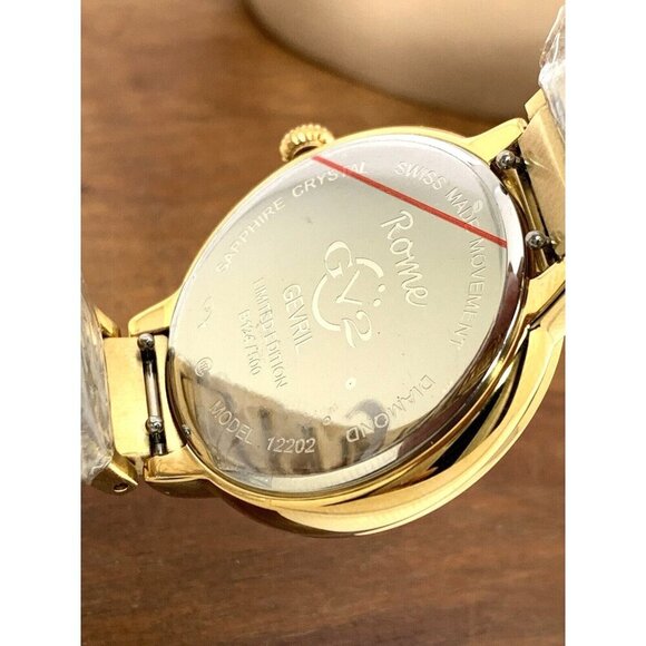 GV2 Gevril Women's Watch 12202B Rome Swiss Quartz Limited Edition Gold 3… - Picture 7 of 14